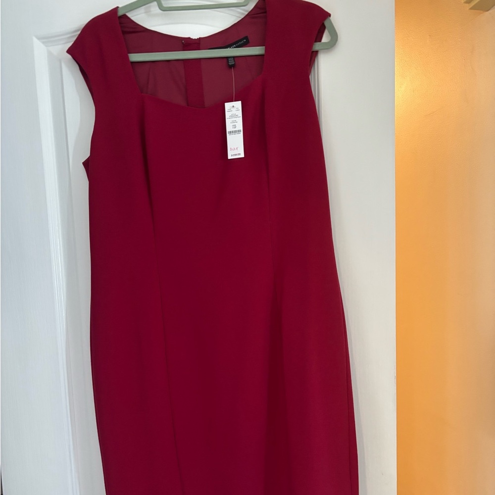 Deep red, size 14P White house black market dress. New with tags.
